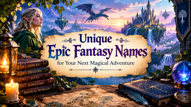 Unique Epic Fantasy Names for Your Next Magical Adventure