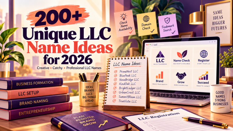 Unique LLC Name Ideas for 2026