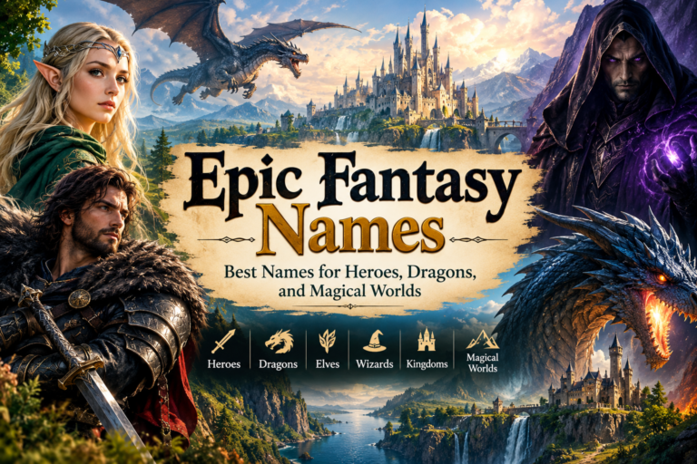 Epic Fantasy Names: Best Names for Heroes, Dragons, and Magical Worlds